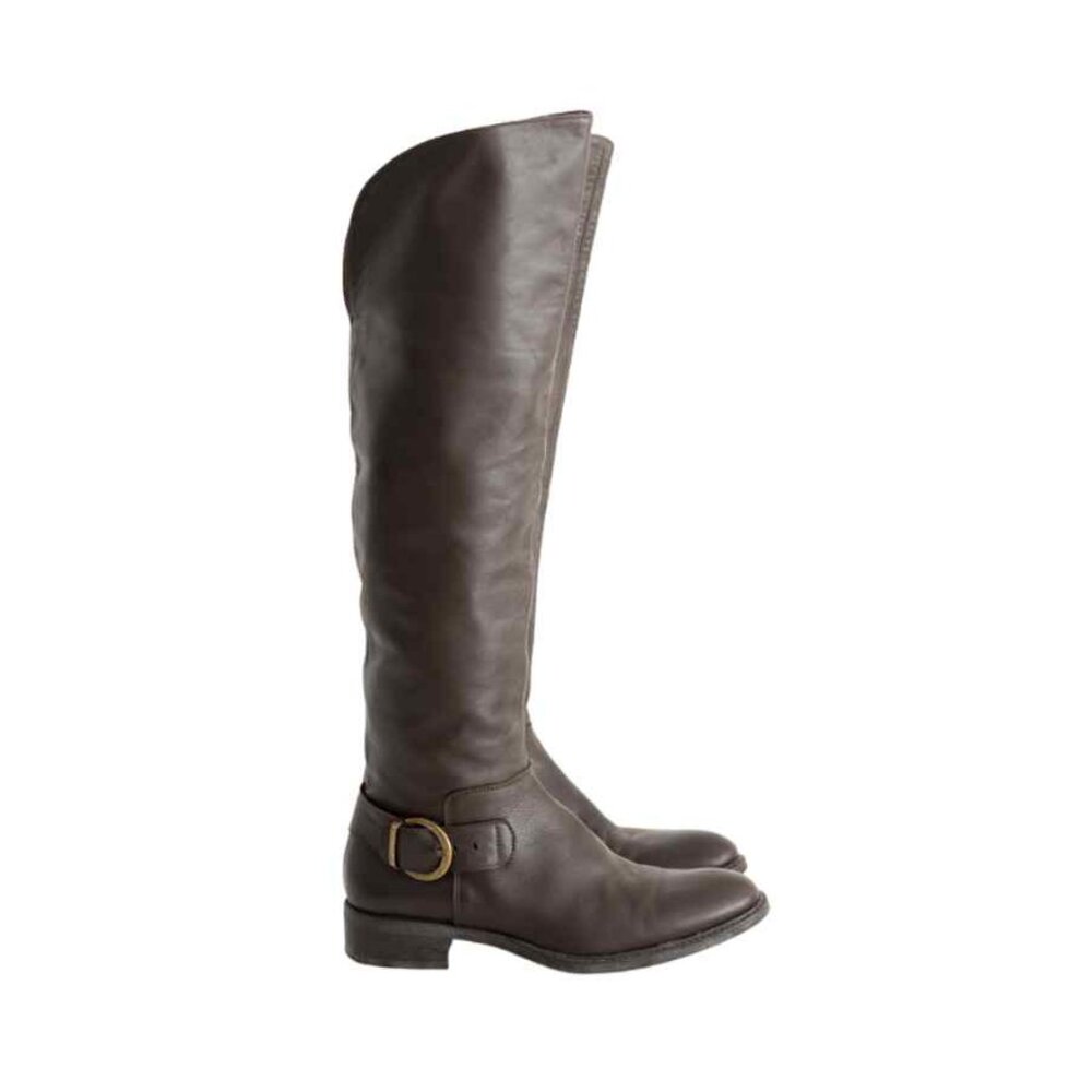 Barneys New York over the knee Italian leather riding boots